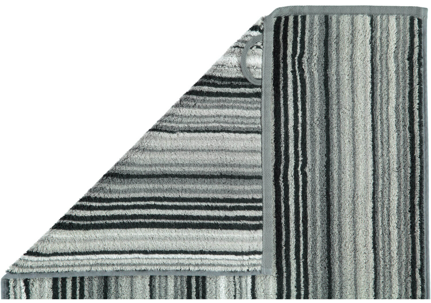 Полотенце в полоску Two-Tone Stripes Schiefer ☞ Размер: 30 x 50 см